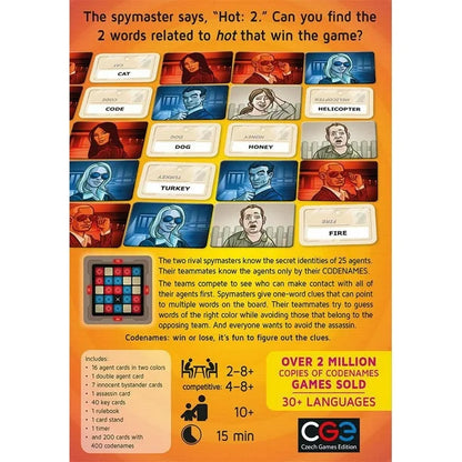 Codenames Board Game (EN) – Spy Party Game for Adults & Families