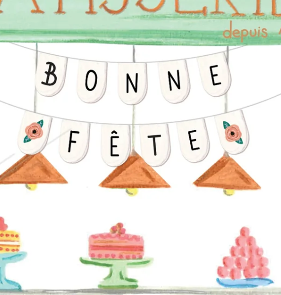 Bonne Fete Bakery Card