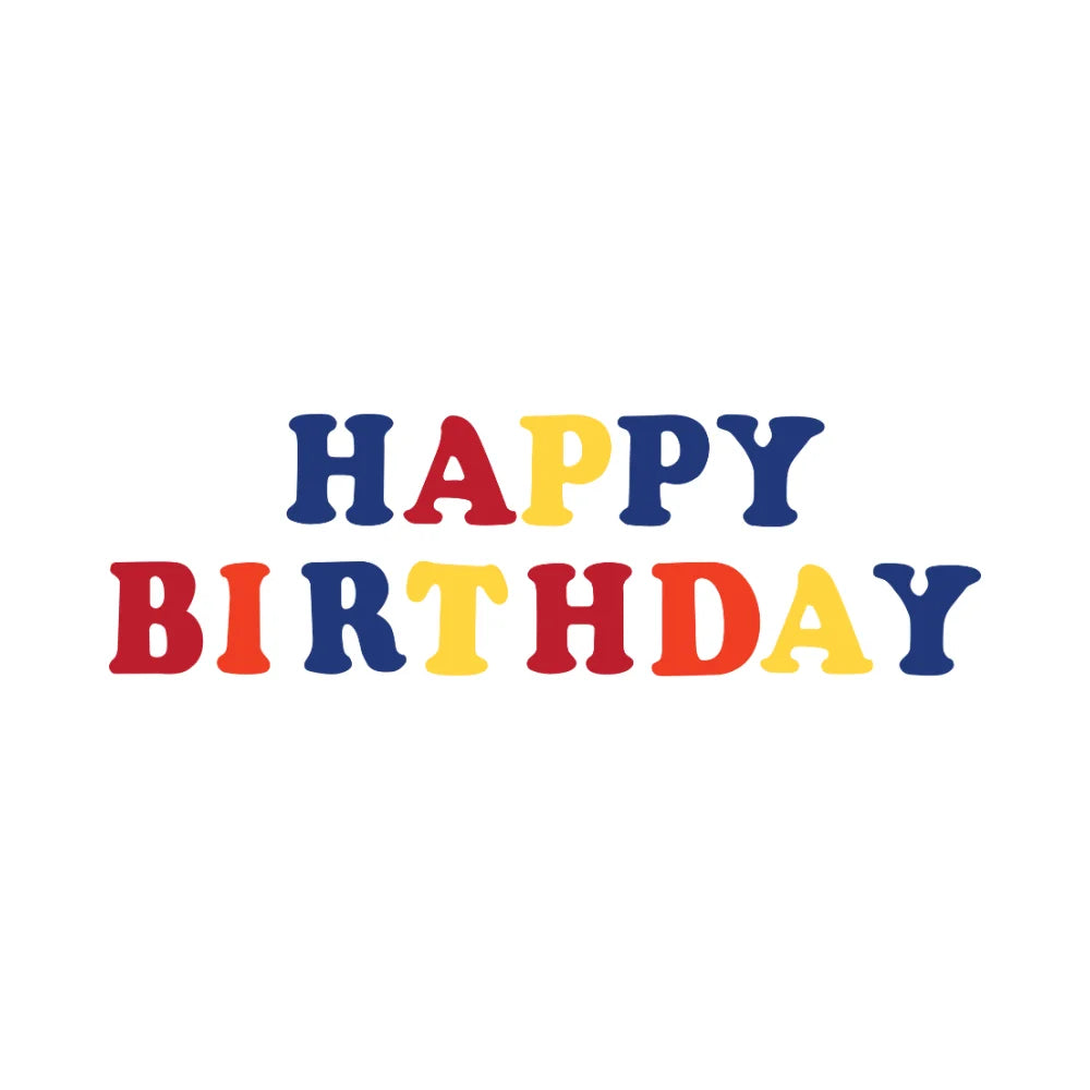 Banner Happy Birthday Multi Colour Bold