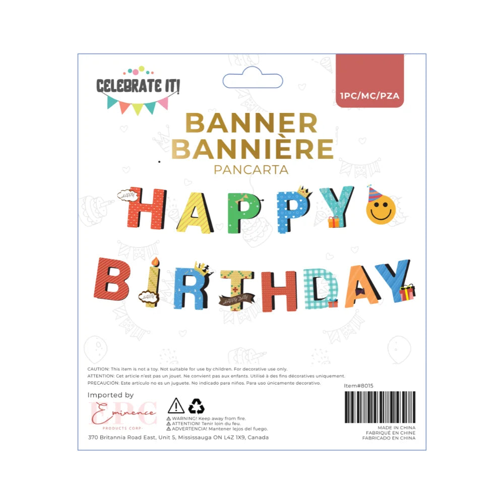 Banner Happy Birthday Festive