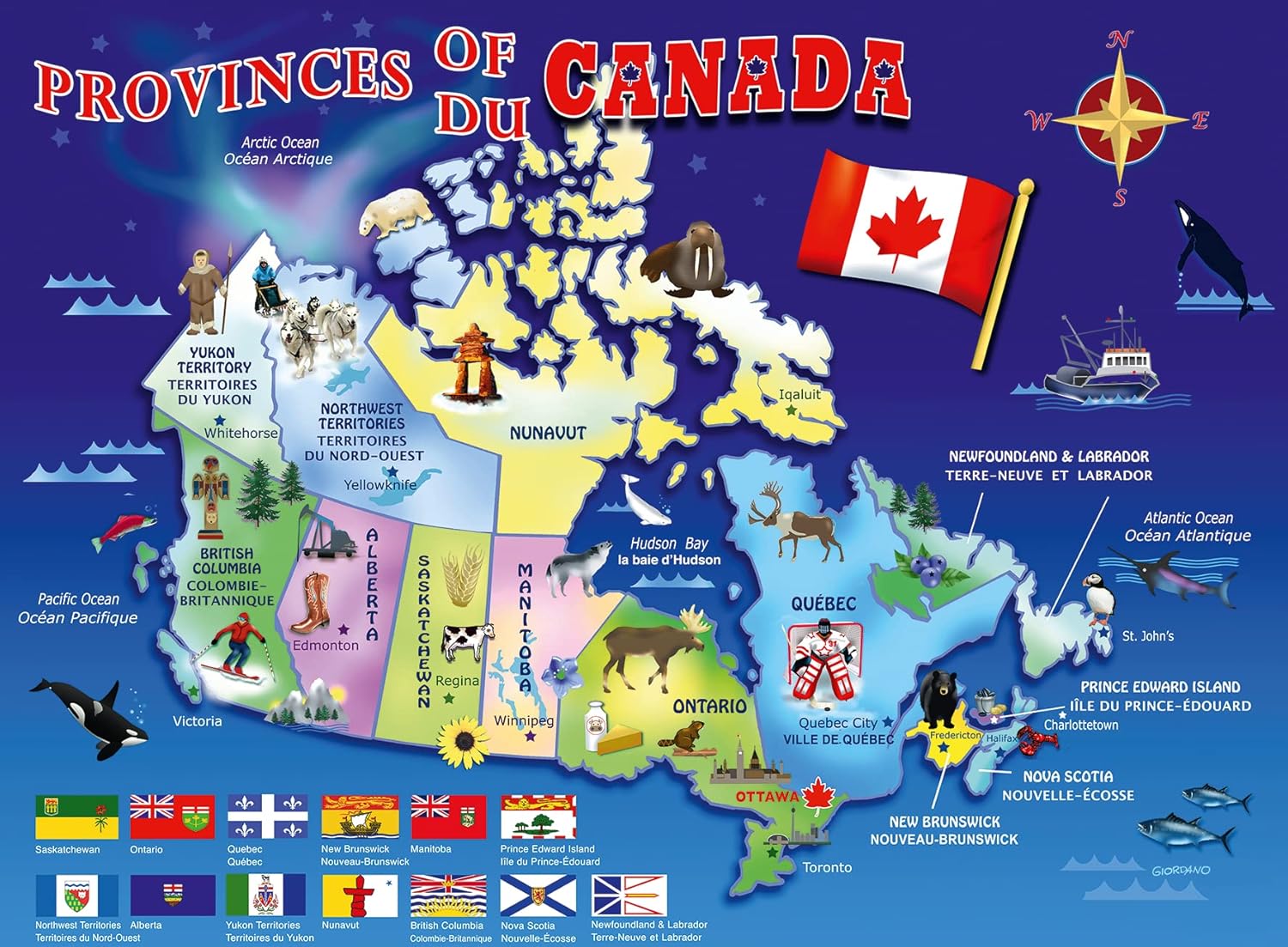 Map of Canada 100 pc