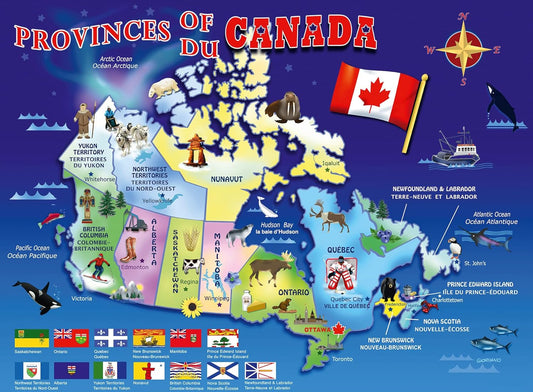 Map of Canada 100 pc