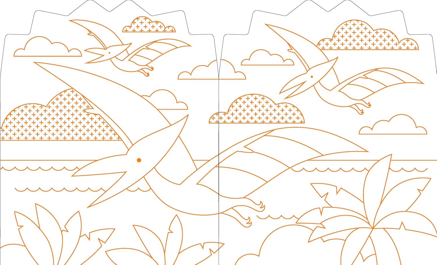 Coloring Book with Stickers Dinosaurs