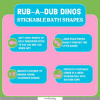 Rub-a-Dub Dinos Stickable Foam Bath Shapes