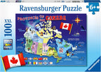 Map of Canada 100 pc