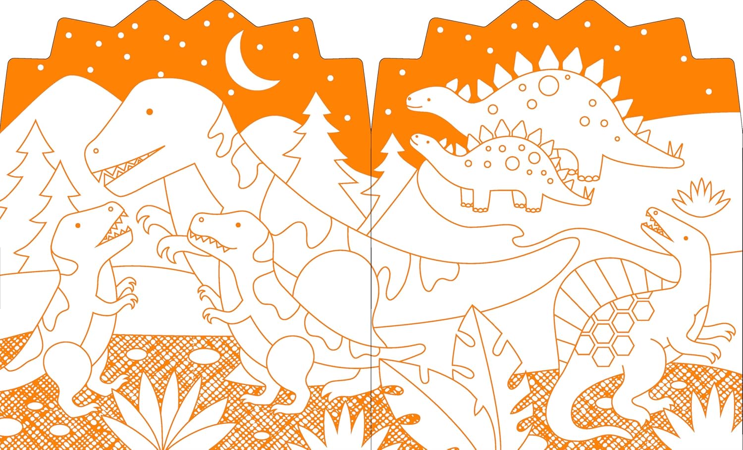 Coloring Book with Stickers Dinosaurs