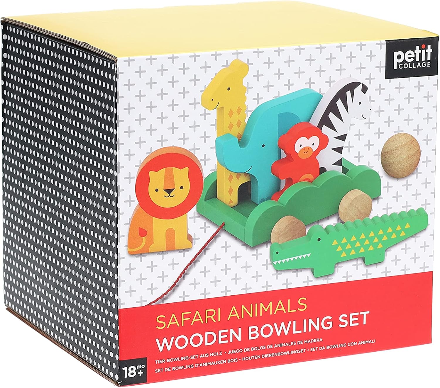 Safari Animals Wooden Bowling