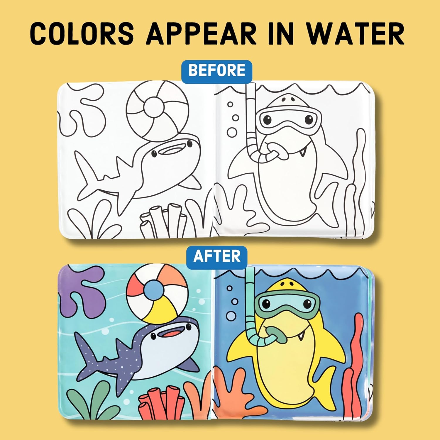 Shark Splash! Color Magic Bath Book