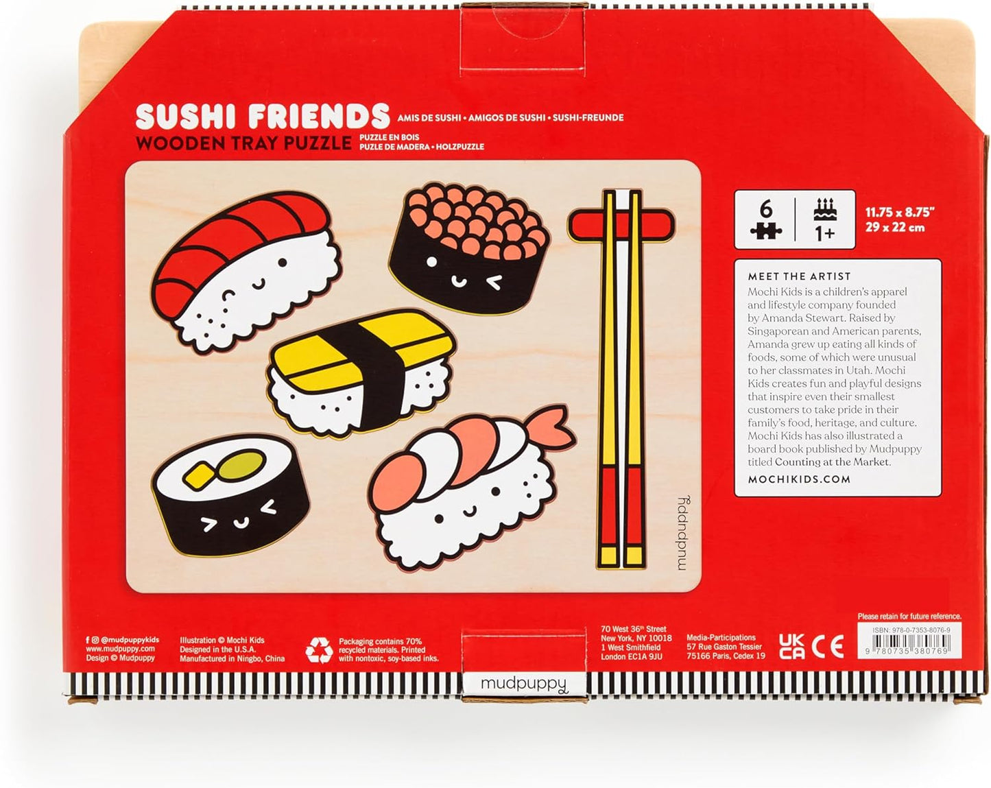 Sushi Friends Wooden Tray Puzzle