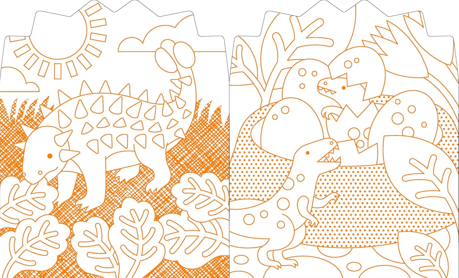 Coloring Book with Stickers Dinosaurs