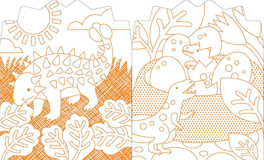 Coloring Book with Stickers Dinosaurs