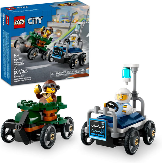 Airplane vs. Hospital Bed Race Car Pack