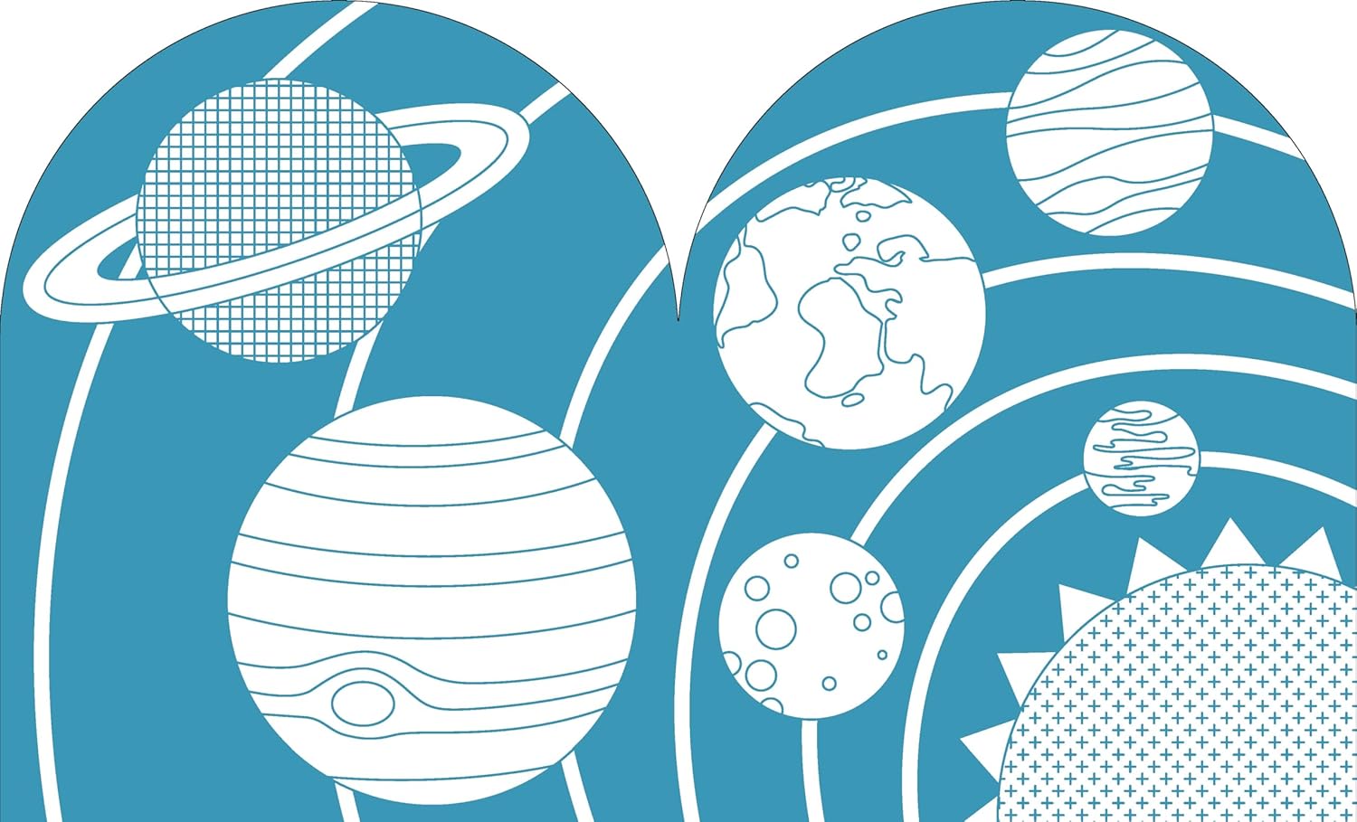 Coloring Book with Stickers Outer Space