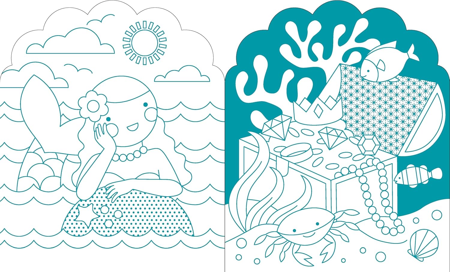Coloring Book with Stickers Mermaids
