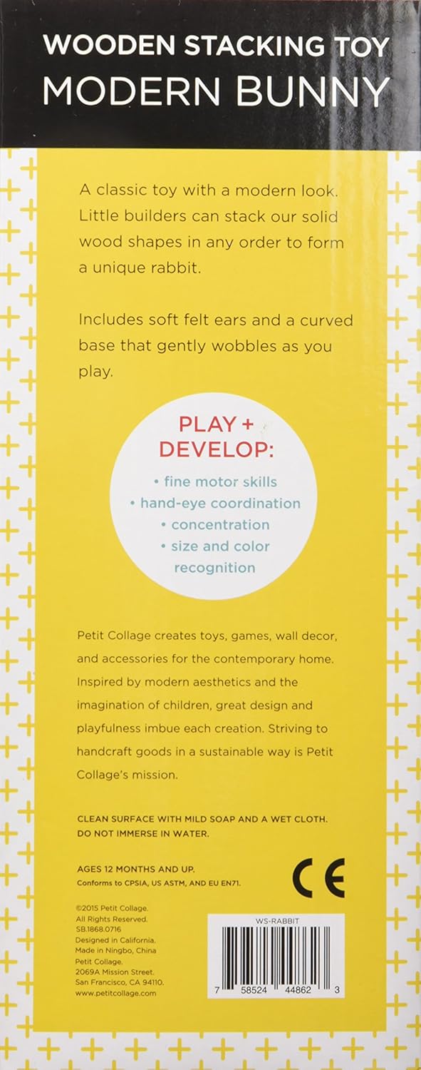 Modern Bunny Wooden Stacking Toy