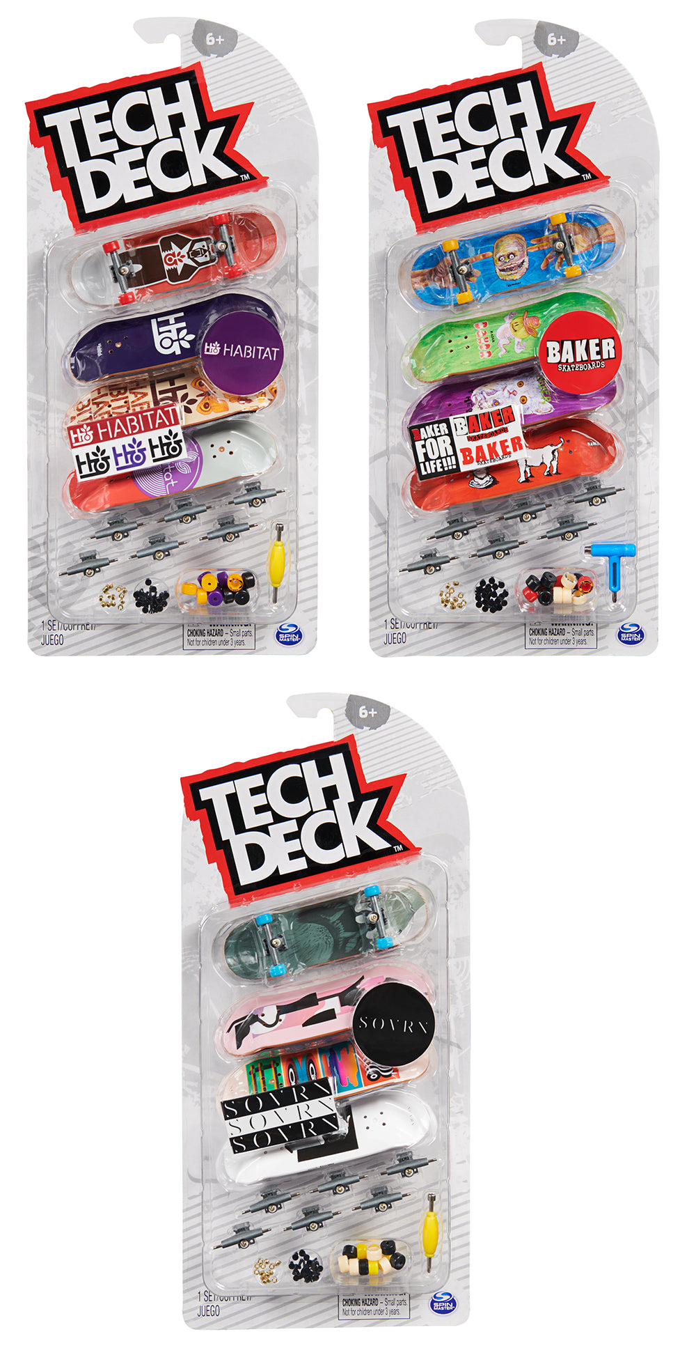 Tech Deck - 4 Pack of Board assorted