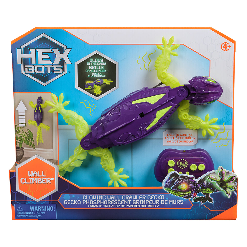 Hex Bots - Glowing Wall Crawler Gecko - Glow In the Dark
