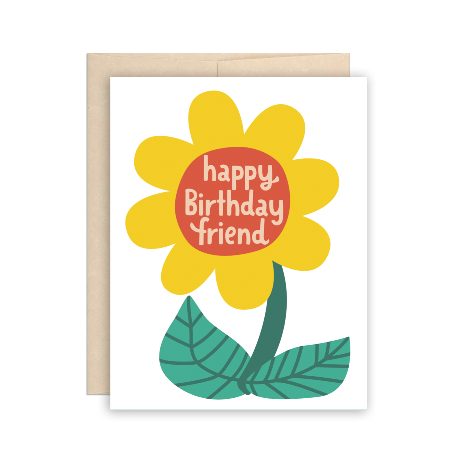 Happy Birthday Friend Big Flower Birthday Card