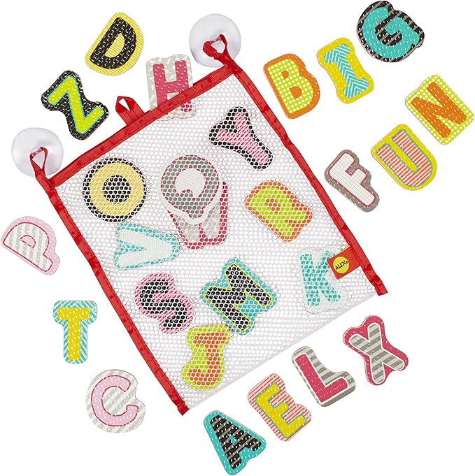 Bath ABC Stickers in the Tub