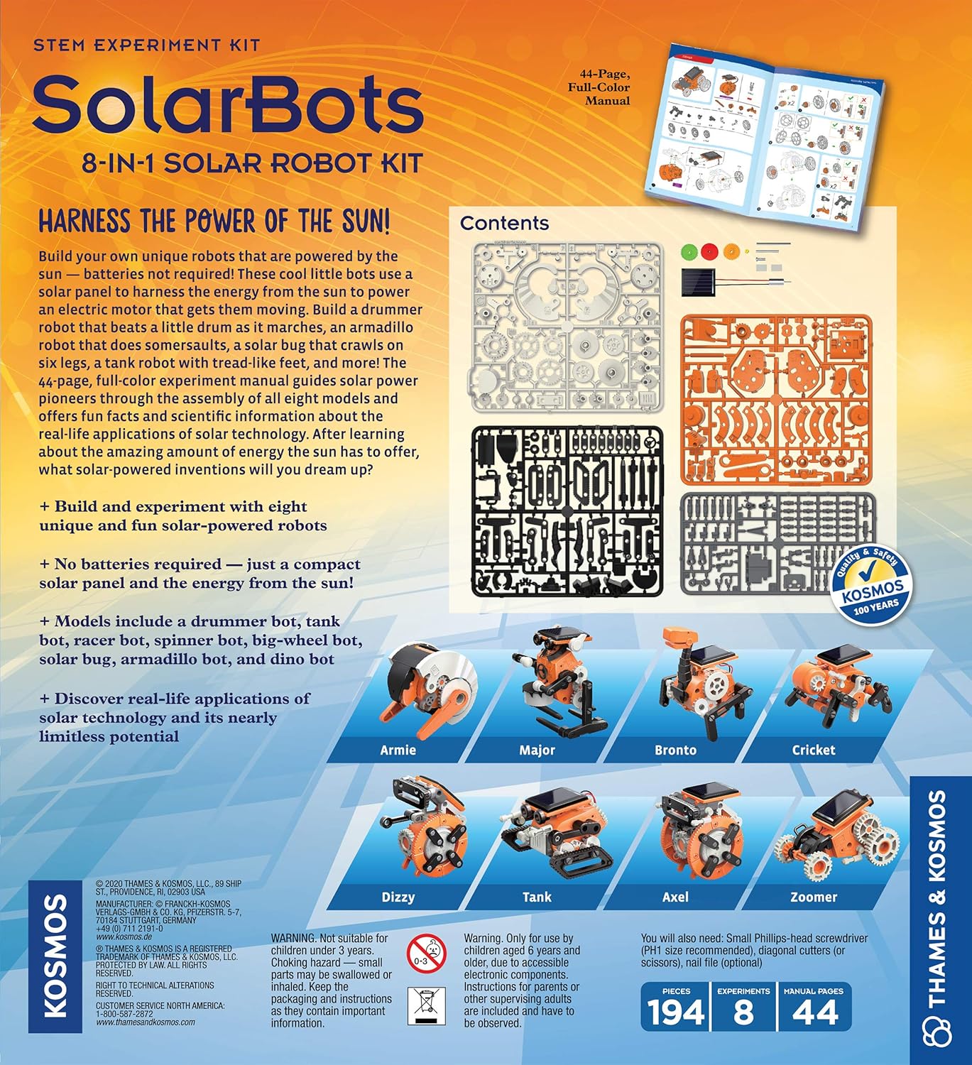 SolarBots: 8-in-1 Solar Robot Kit