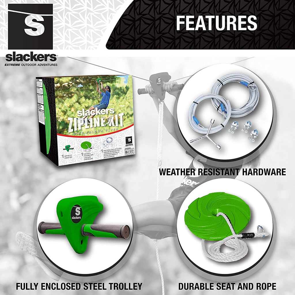 Slackers 40' Zipline Falcon Kit