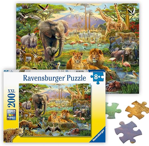 Children's puzzle 200 XXL pieces - Animals of the Savanna