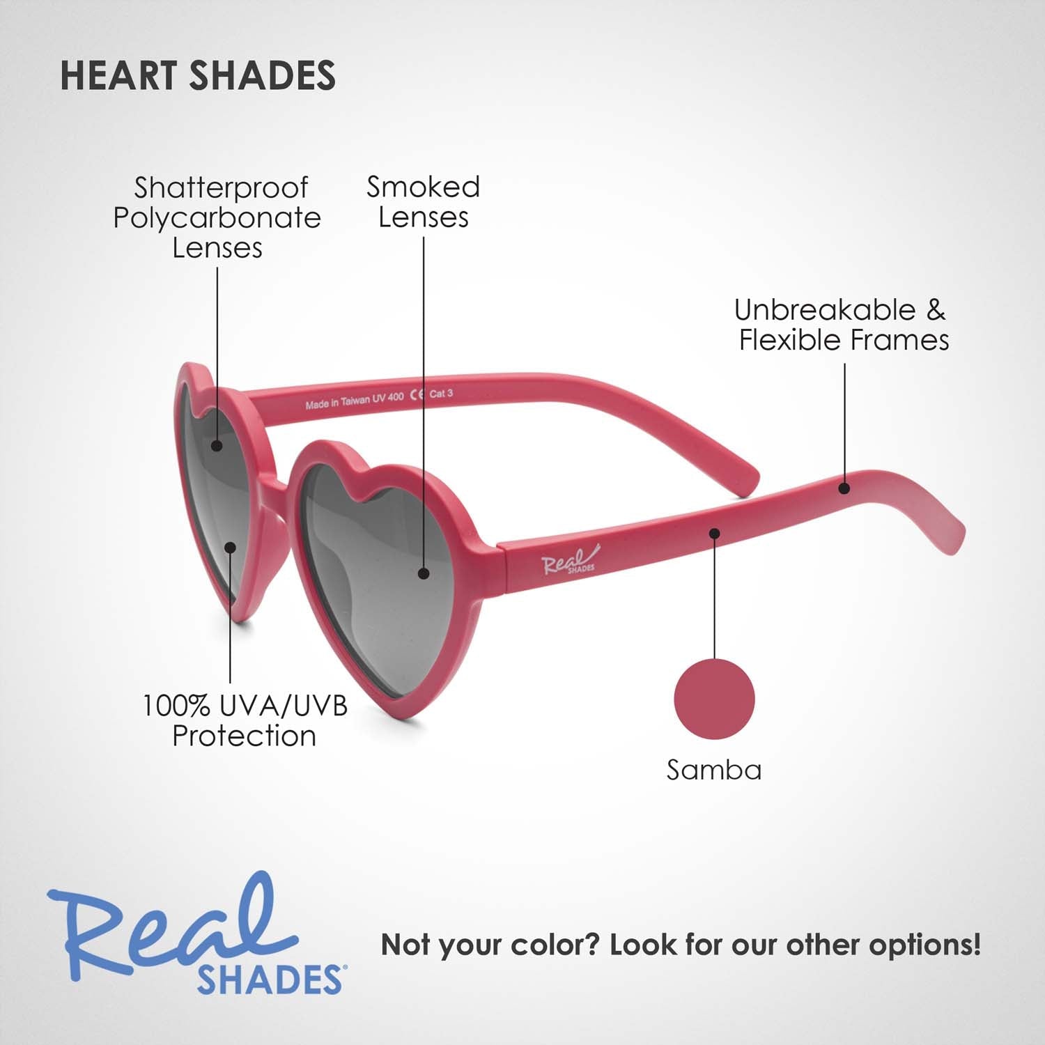 Real Shades - Heart - Samba Red