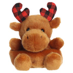 Aurora Palm Pals Clove Plaid Moose 5 inch plush