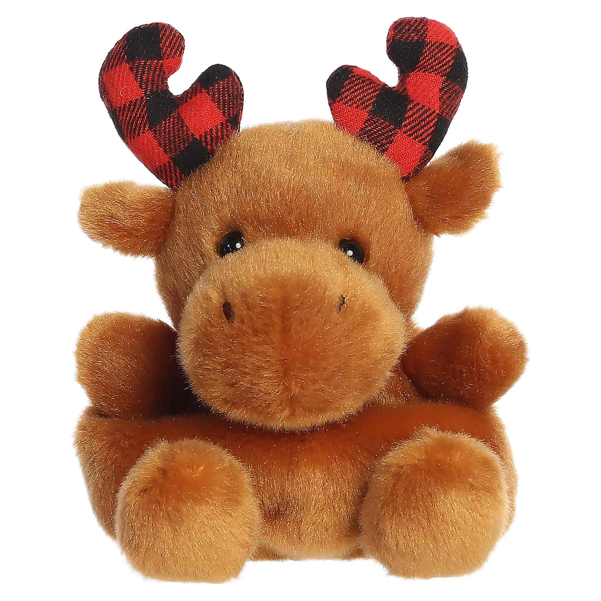 Aurora Palm Pals Clove Plaid Moose 5 inch plush