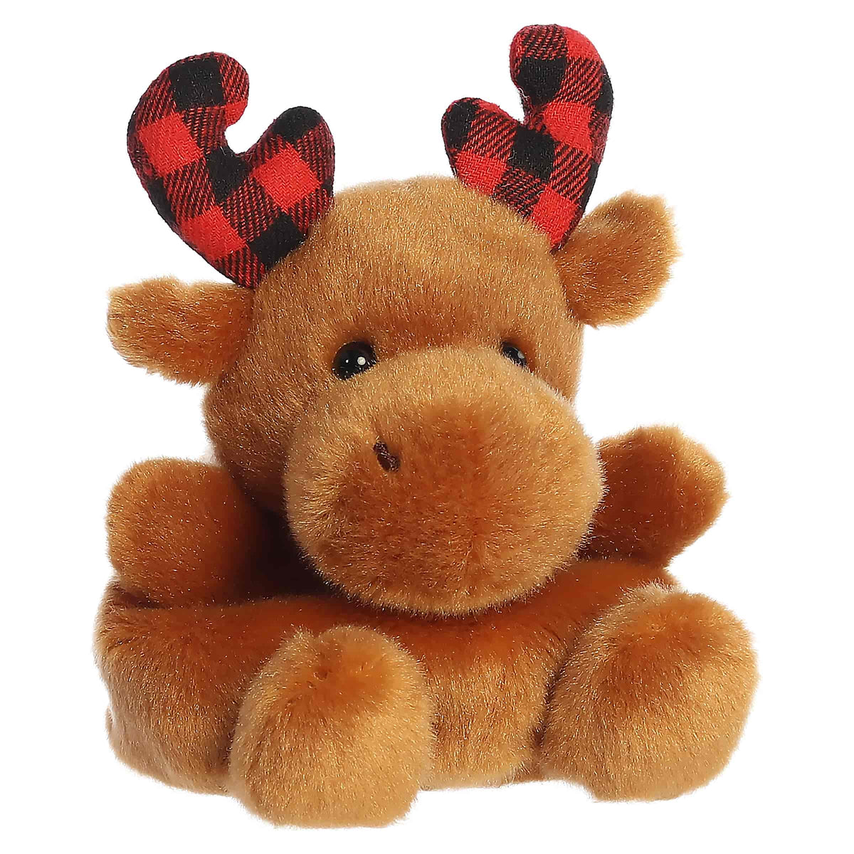 Aurora Palm Pals Clove Plaid Moose 5 inch plush