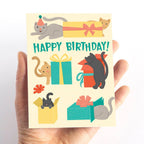 Cats and Boxes Birthday Card