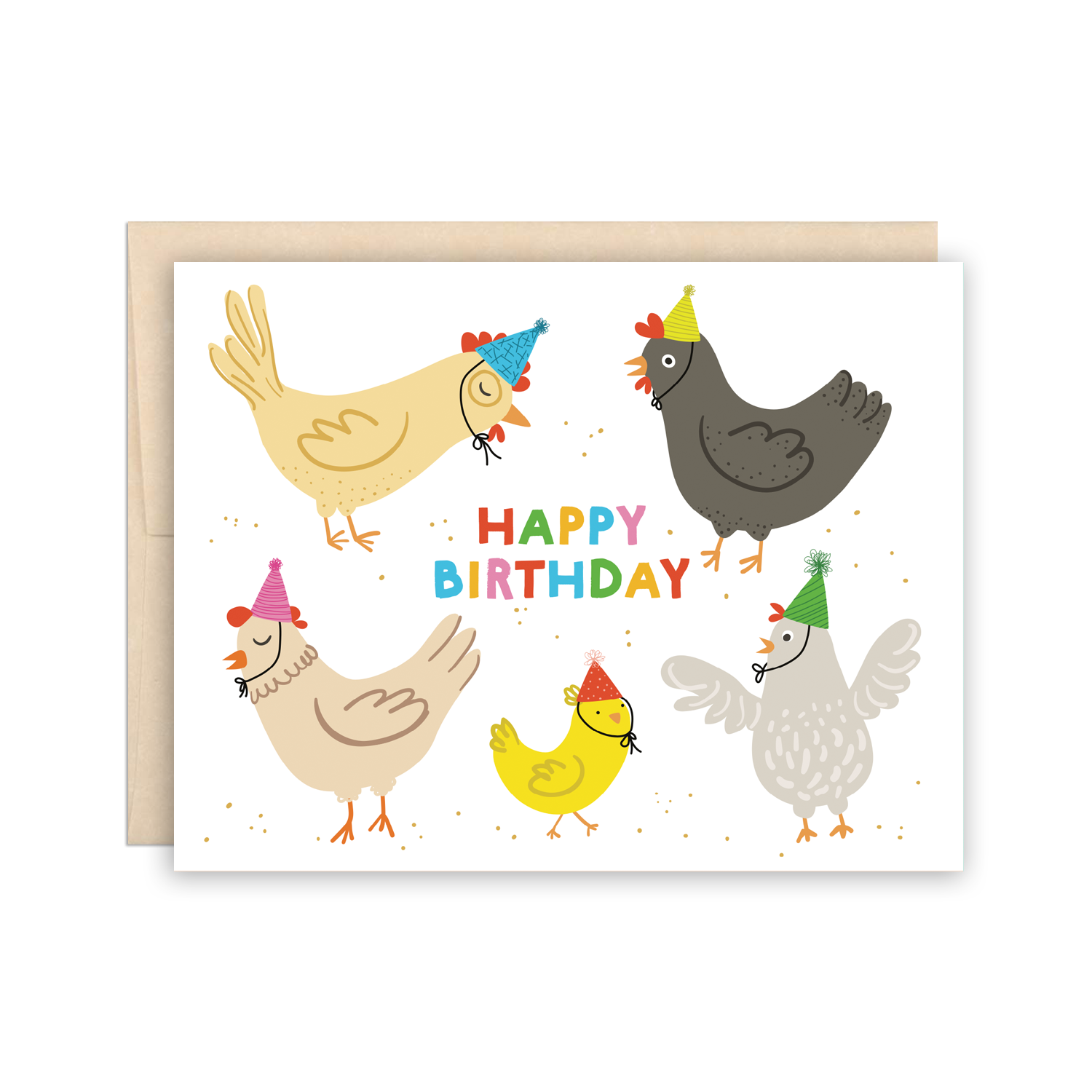 Cute Chickens Kids Adults Farm Birthday Card