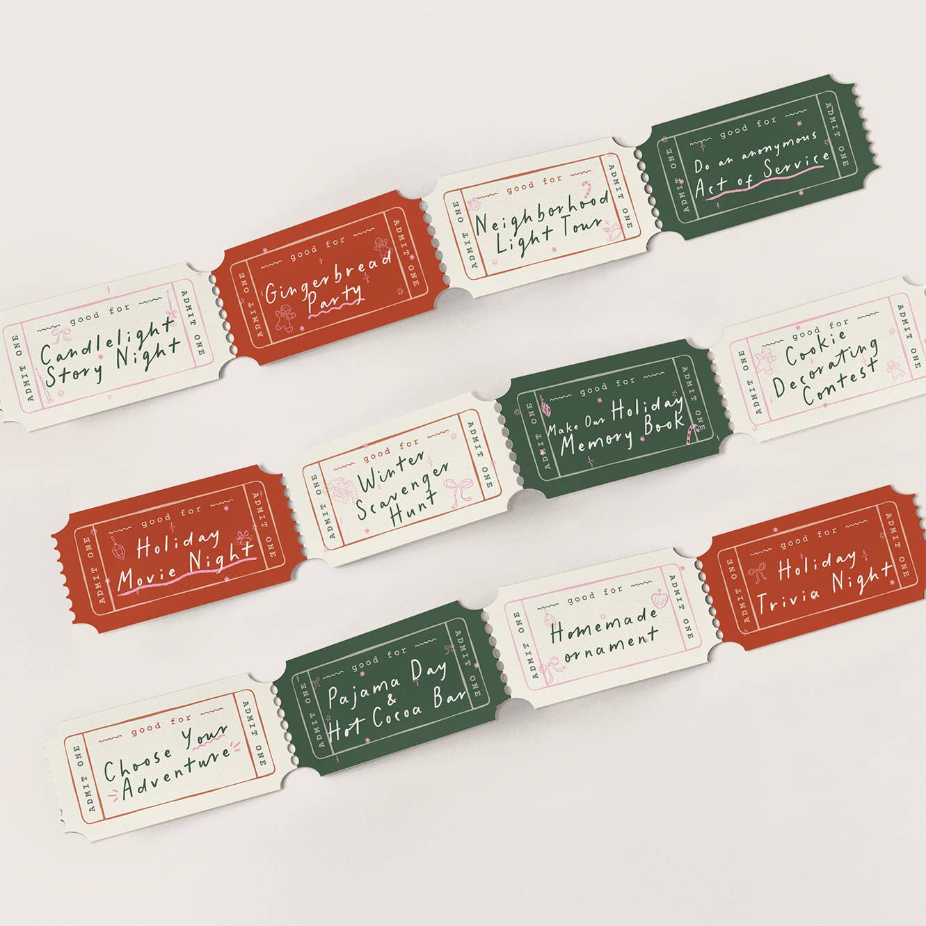 Mini Holiday Coupon Card – Festive Tear-Off Activities