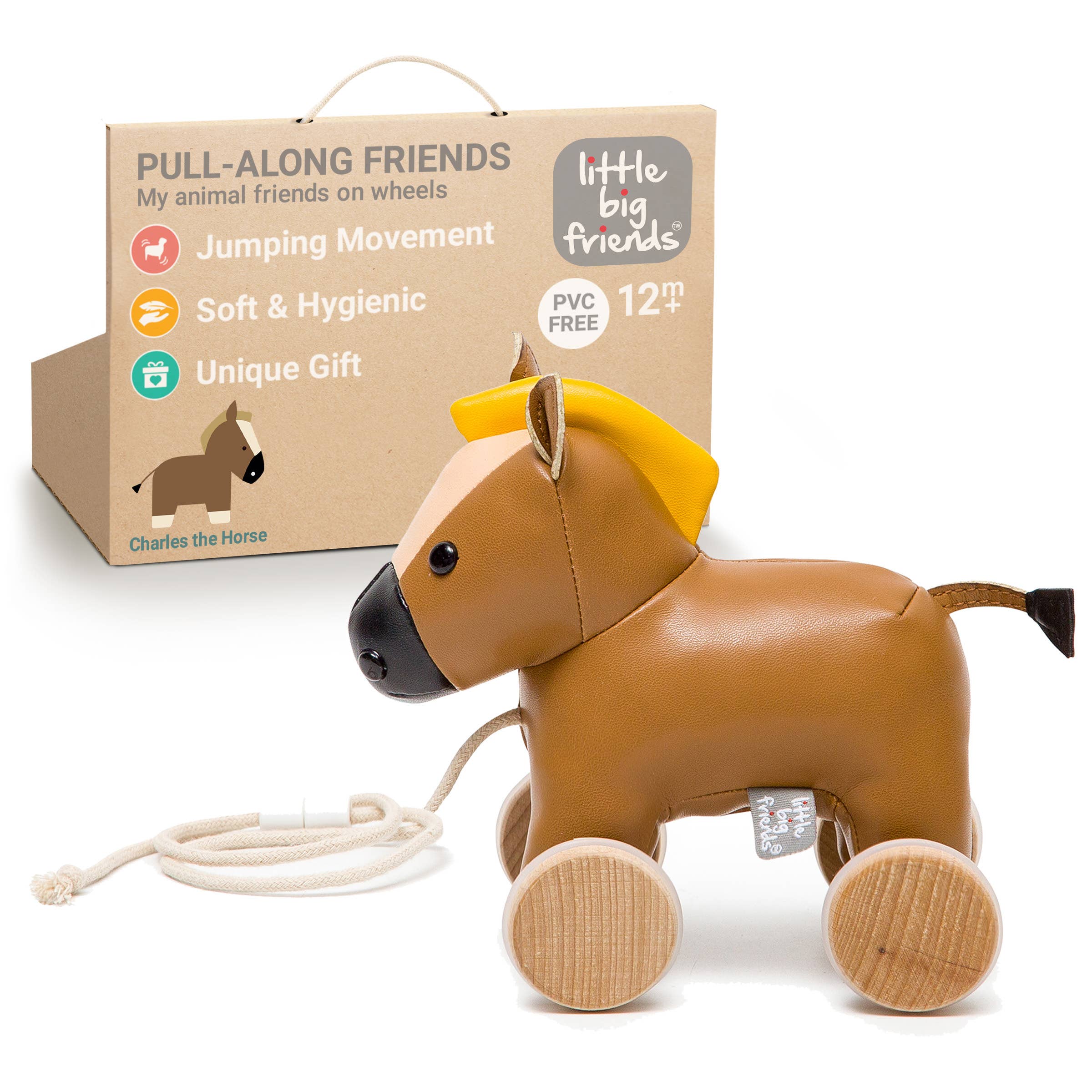 Pull Along Friends - Horse - Toy with Wheel