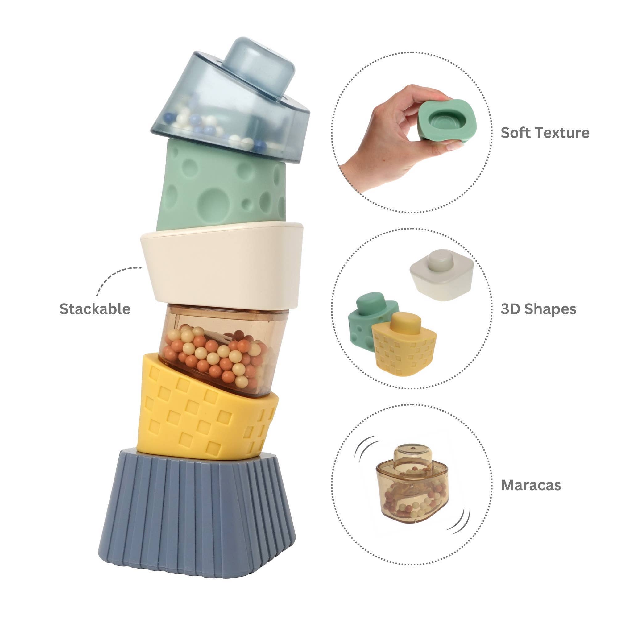 Sensory Stacking Tower - Activity Toy