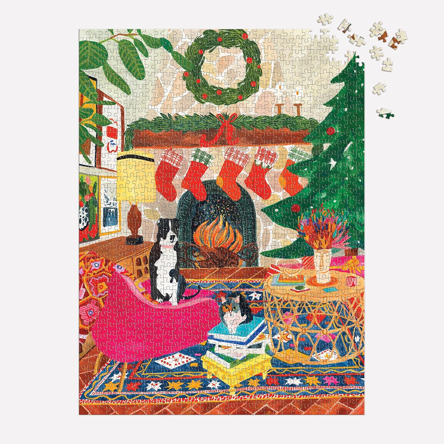 Fireside Friends 1000 Piece Puzzle in Square Box