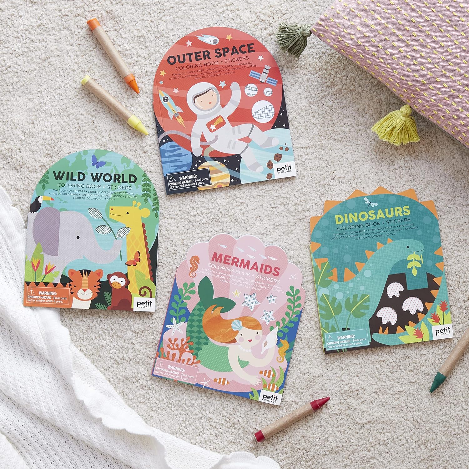 Coloring Book with Stickers Wild World