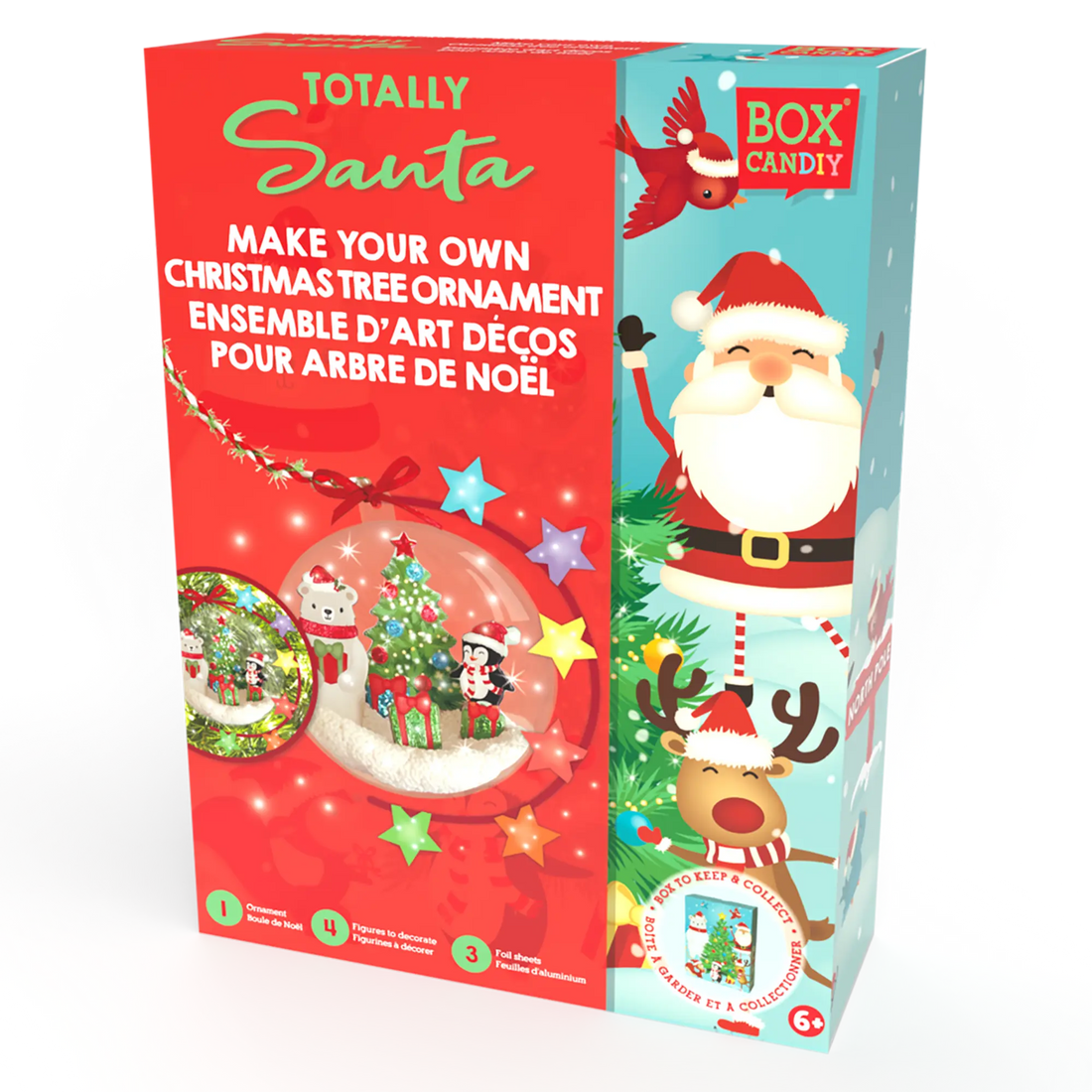 Box Candiy: Totally Santa - Christmas Tree Ornament Art Set