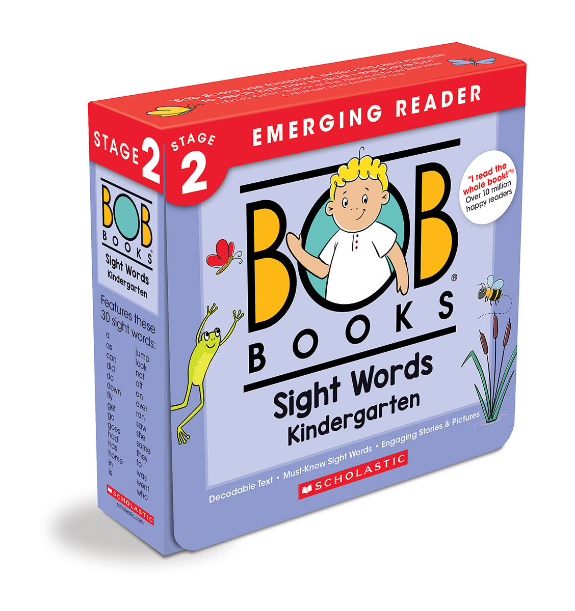 Bob Books - Sight Words Kindergarten Box Set | Decodable Phonics Books, Ages 4 and up, Kindergarten, Flashcards (Stage 2: Emerging Reader)