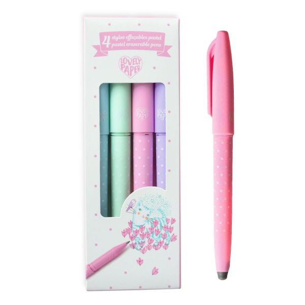 4 Pastel erasable pens