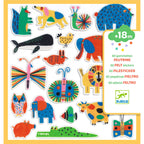 60 Felt Stickers / Animals Everywhere!