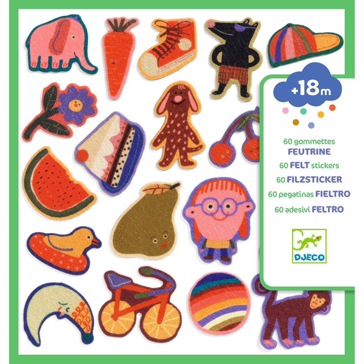 60 Felt Stickers / The Silly Ones!