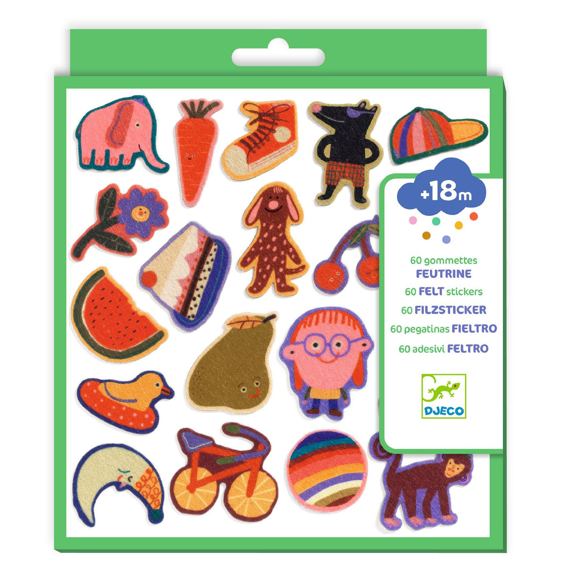 60 Felt Stickers / The Silly Ones!