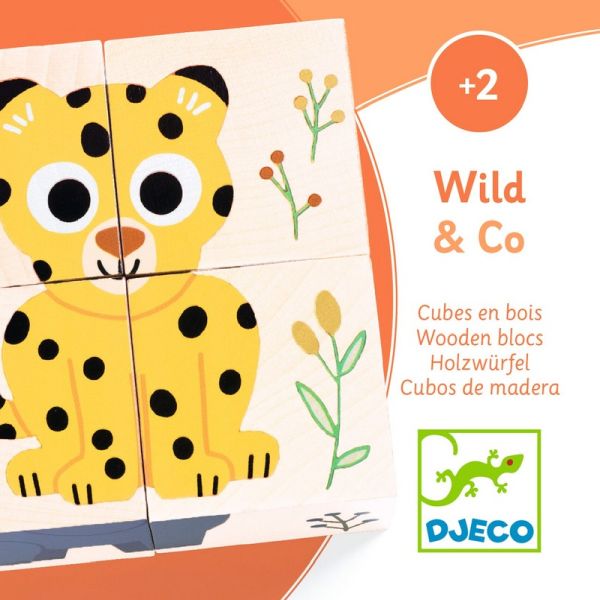 4 Wooden Cubes / Wild & Co