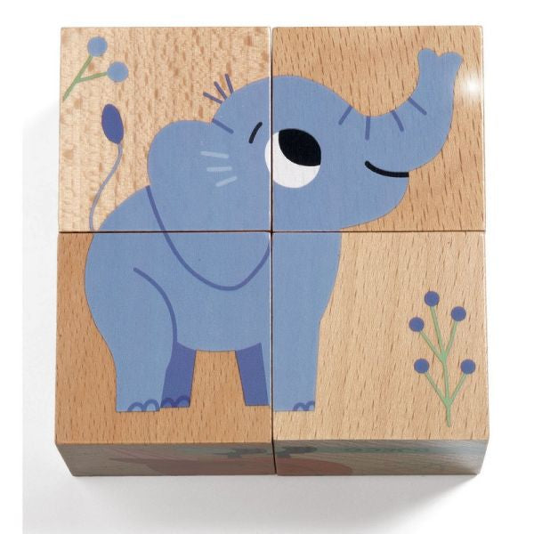 4 Wooden Cubes / Wild & Co