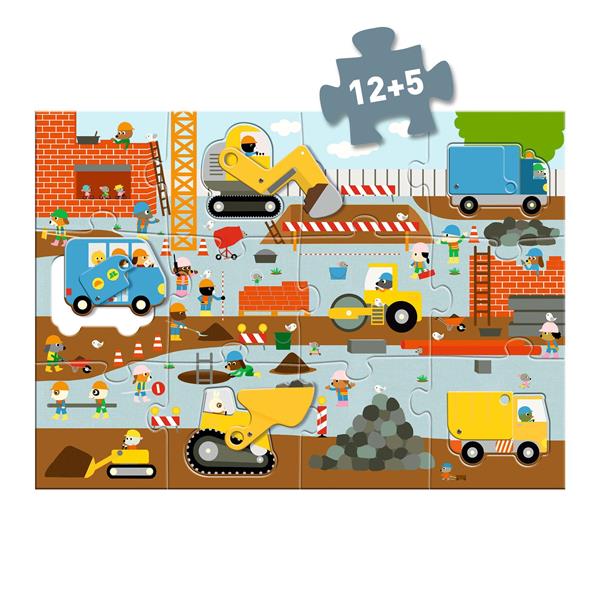 Giant Puzzle / Construction Site - 12Pcs + 5Pcs