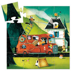 Silhouette Puzzle / The Fire Truck / 16 Pcs