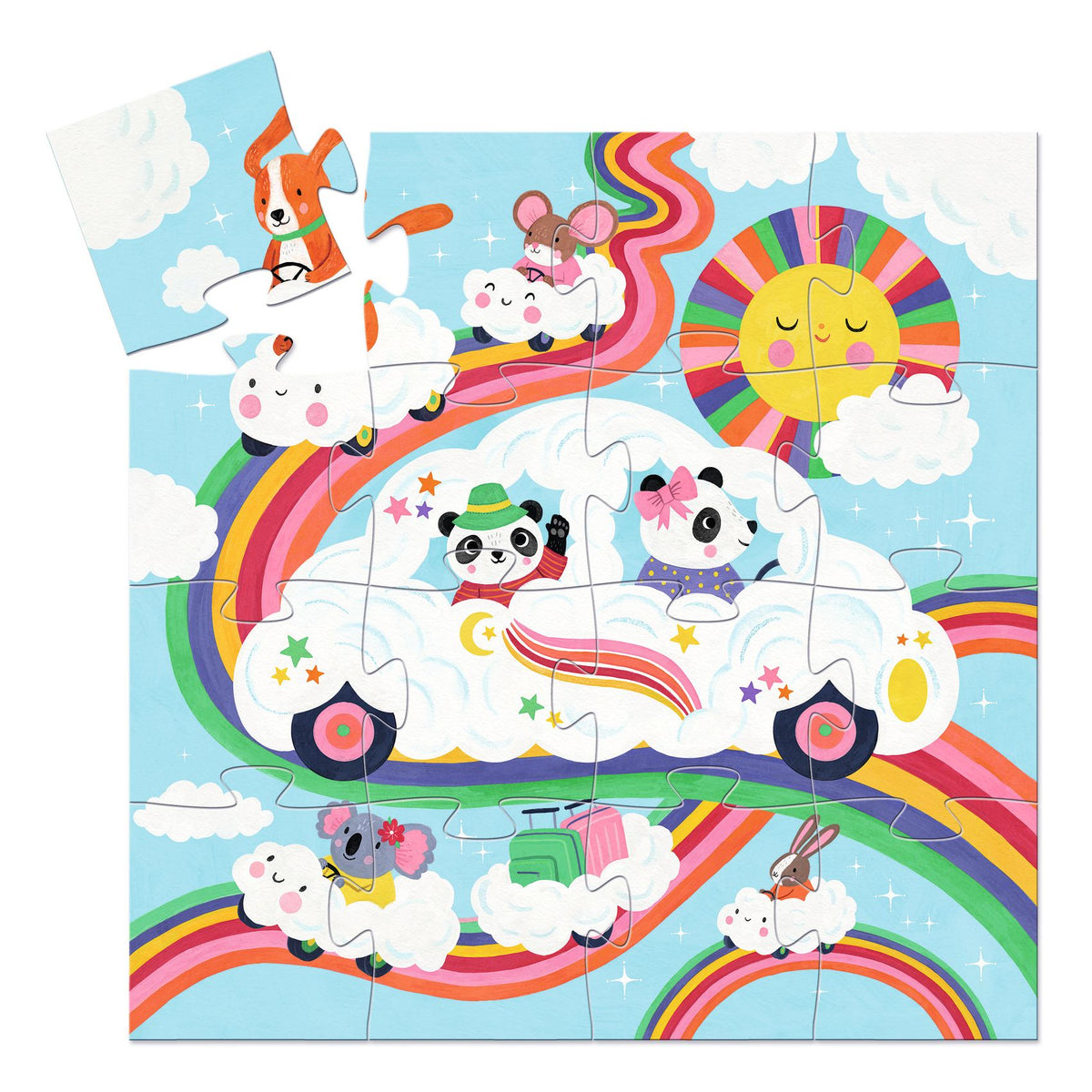 Silhouette Puzzle / Cloud Car - 16 Pcs