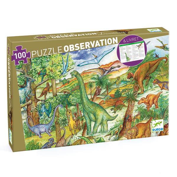 Observation Puzzle / Dinosaurs / 100 Pcs