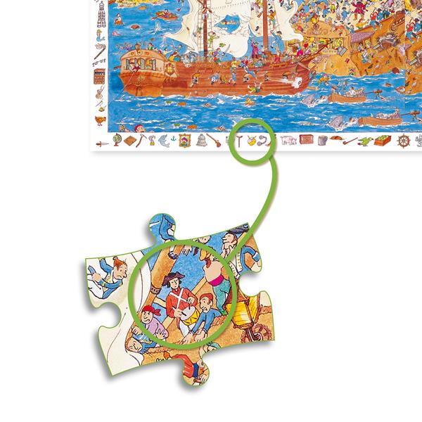 Observation Puzzle / Pirates / 100 Pcs